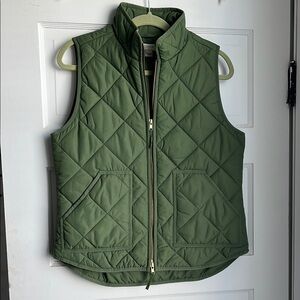 J.Crew Quilted Vest in Sage Green